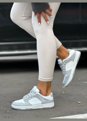 Сірі кросівки жіночі демісезонні кеди для дівчат сіро білі спортивні зручні No Brand