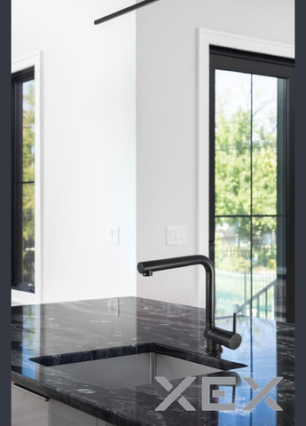 Змішувач для кухні Aster, довж.виливу - 209мм, витяжний, 1важіль, чорний (BCA N73M) Deante (332961231)