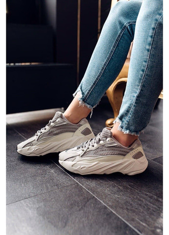 КРОССОВКИ ЖЕНСКИЕ ADIDAS YEEZY BOOST 700 V2 STATIC АДИДАС ИЗИ БУСТ No Brand белые демисезоны (367172559)