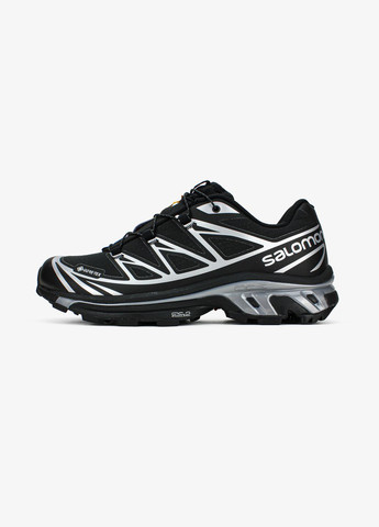 Чорні Осінні кросівки чоловічі salomon xt-6 adv gore-tex black silver | саломон хт-6 чорні No Brand