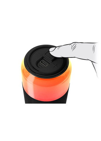 Колонка X-705 BLACK (5Вт, Bluetooth, USB, RGB, TWS, Type C, 1800мА*год) Real-El (333824437)