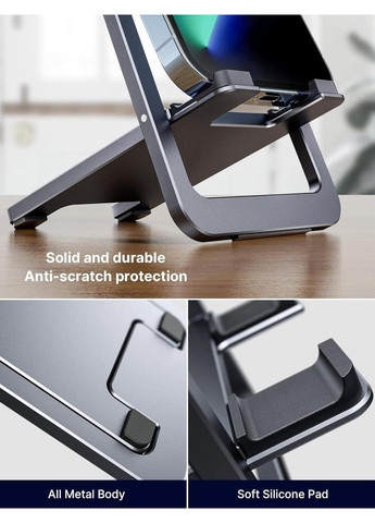 Подставка для мобильного телефона, складная, алюминиевая, сменный угол наклона, портативная для путешествий и офиса, Jsaux (363329795)