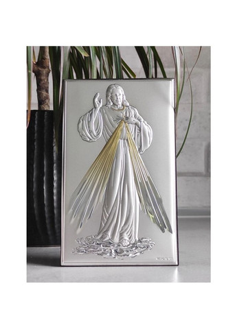 Срібна ікона Ісус Милосердний (9 x 15 см) Valentі 81321 3XL ORO Valenti (337363364)