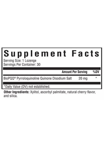 PQQ Lozenge 20 mg 30 Lozenges Seeking Health (330752292)