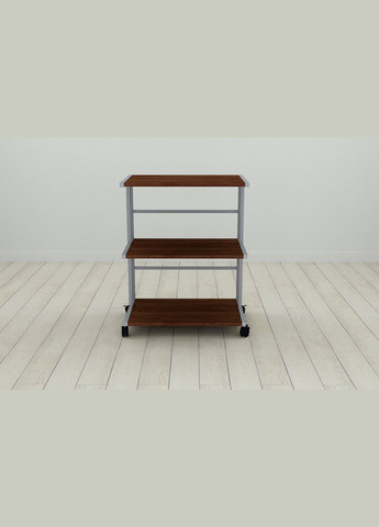 Этажерка на колесиках Камило 75x40x60 металл Серый ДСП Венге 16мм (FRD-105487) Ferrum-decor (351358677)