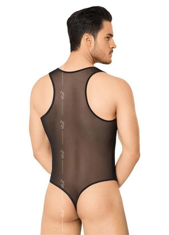 Черный демисезонный мужское боди - body 4609, black SoftLine