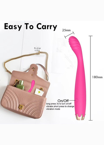 Многофункциональный вибратор для точки G с рельефной головкой анальный Розовый (2104618291) No Brand (322843614)