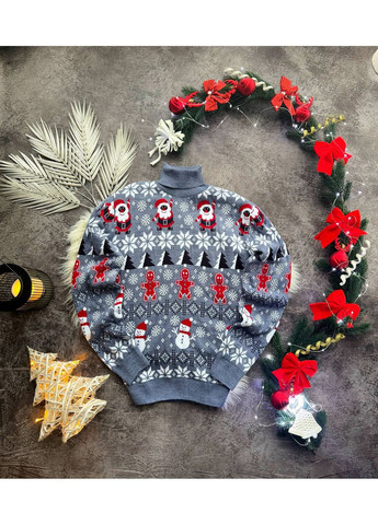 Свитер "Пряник" с горлом голубой No Brand (371991313)