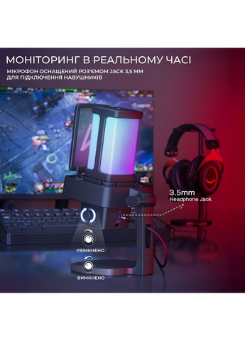 Микрофон Ampligame Q8PRO Black Fifine (332613751)