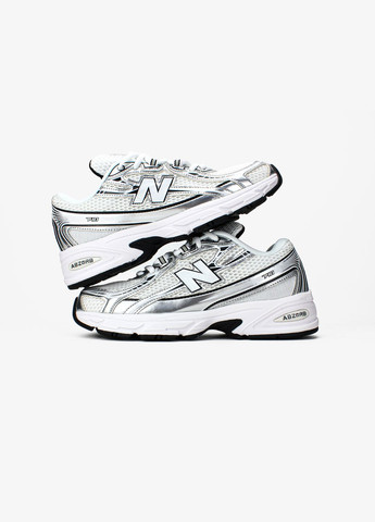 Білі Осінні кросівки чоловічі і жіночі new balance 740 v2 white silver black | нью беланс 740 білі срібні No Brand