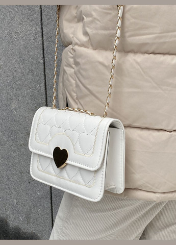 Женская сумка кросс-боди на цепочке 10216 белая No Brand (290704945)