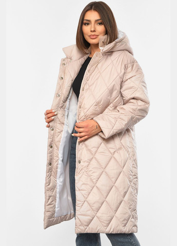 Бежева демісезонна куртка жіноча демісезонна бежевого кольору Let's Shop