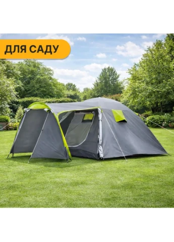 Готовий туристичний набір Палатка 4 місця ProDobro Pro Camp 190x60 см сірий No Brand (400574333)