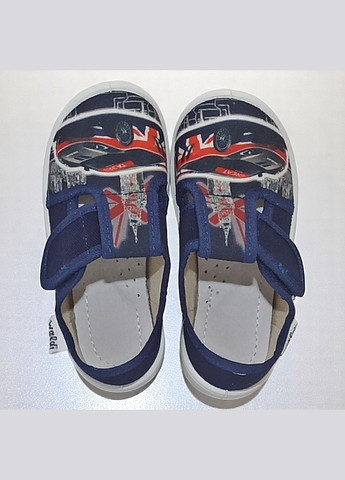 Синие ортопедические тапочки на липучке для мальчика сменка в садик валди Waldi