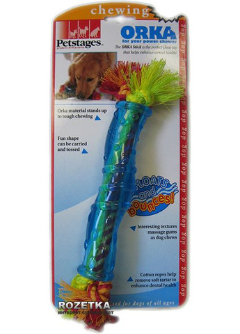 Іграшка для собак Орка Паличка з мотузкою (pt220) Petstages (329994284)