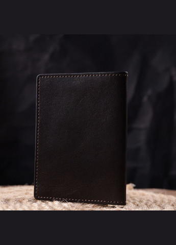 Практичная обложка из глянцевой кожи на военный билет Карта 16778 Коричневая Grande Pelle (331911439)