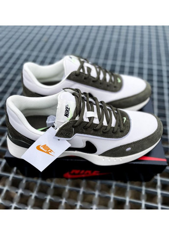 Білі Осінні кросівки чоловічі nike waffle khaki найк No Brand