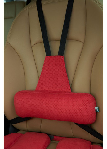 Топовий комплект з натуральної алькантари Еврофіксація 2. Червоний. AV-1AL2EF-501 Ekko Seat (353718727)
