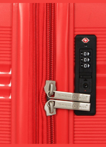 Чемодан средний M полипропилен 21204 67×47×27см 66+13л Красный Snowball (297642903)