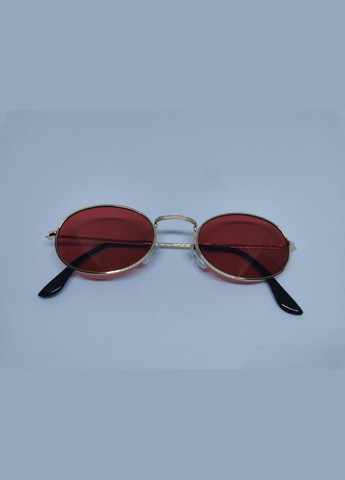 Сонцезахисні іміджеві окуляри Oxa червоні в металевій золотистої оправі LIGHT (329058312)