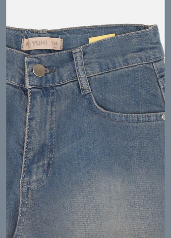 Синие демисезонные джинсы baggy для девочки цвет синий цб-00281933 Yuki