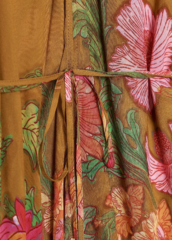 Комбінована повсякденний сукня Zara з квітковим принтом