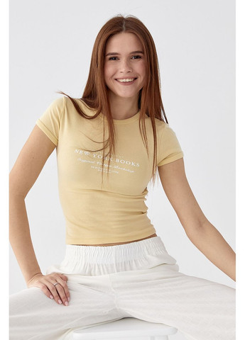 Приталенная футболка с принтом Lurex Футболка - (370393286)