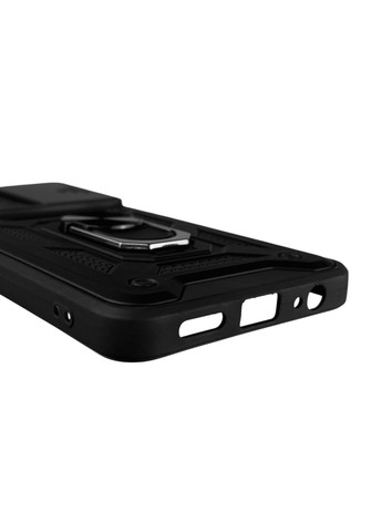 Чехол для Y27 4G бронированный с кольцом-держаталем со шторкой на виво у27 4г черный rg1 Vivo (366231055)