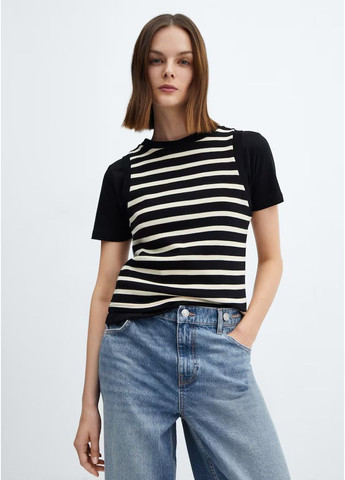 Джинсы синие wide leg loose вайд лег луз широкие уровни прямые средняя посадка Mango - (368295934)