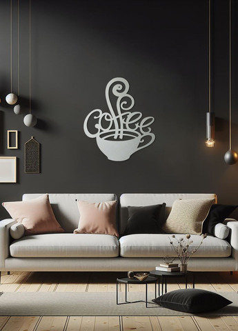 Деревянная картина на кухню, декор для комнаты "Чашка кофе", декоративное панно 40х48 см Woodyard (291842826)