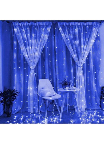 Светодиодная гирлянда (CW-GW-300L33VWFBL) штора 300LED, 3м, синий цвет, 220V Colorway (370620112)