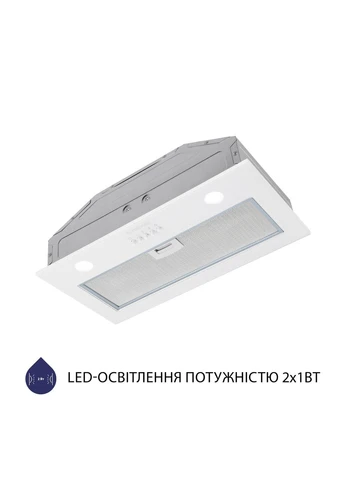 Витяжка повновбудована HBI 52621 WH GLASS 700 LED MINOLA (382792096)