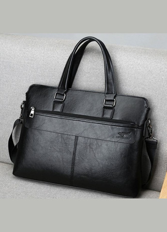 Мужской деловой портфель для документов формат А4 эко кожа Черный No Brand (302391094)