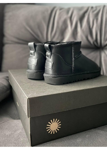 Угі Жіночі UGG Ultra Mini Black (Шкіра) (366196713)