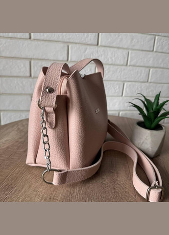 Жіноча міні сумочка на плече екошкіра чорна, якісна класична маленька сумка для дівчат Кремовий No Brand (334730536)