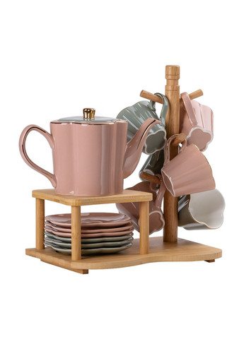 Чайный сервиз на 6 персон с бамбуковой подставкой HP-15-25 Yiwu (369143025)