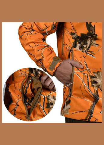 Оранжевая демисезонная куртка rubicon flamewood Camotec