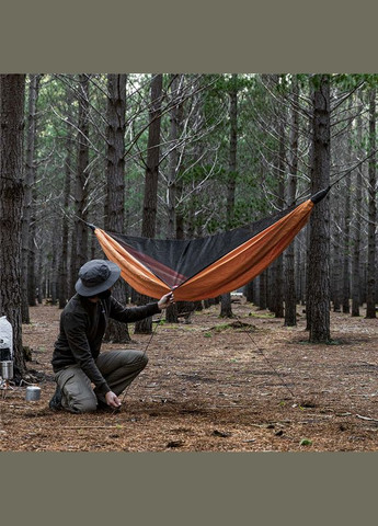 Гамак одноместный с москитной сеткой и тентом Shelter camping NH20ZP092, 75D pongee, оранжевый Naturehike (286331036)