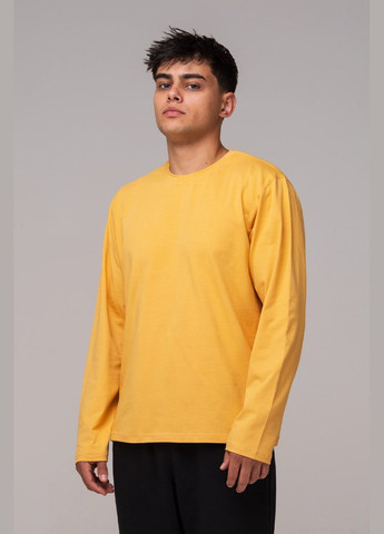 Горчичный демисезонный лонгслив No Brand