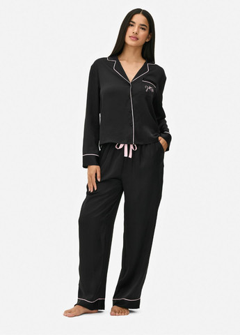 Черная всесезон пижамный комплект shortama cozy kurzer домашний комплект black (8147) Primark