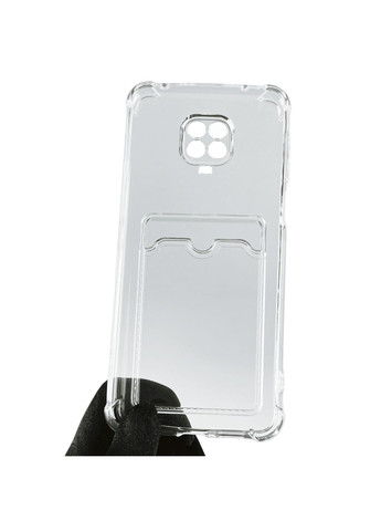 Чохол для Redmi Note 9S з бронь кутами з кишенею для візиток карток k-pop на сяомі редмі нот 9с прозорий Xiaomi (366019271)