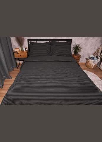 Комплект постельного белья евро 200х220 наволочки 4х50х70 Бязь Gold Люкс (MS-820001091) Moon&Star Gray Stripe (285717586)