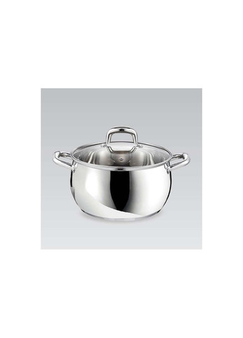 Каструля неіржавка сталь 2 л для кухні 16 см з округлими ручками Maestro (362496903)