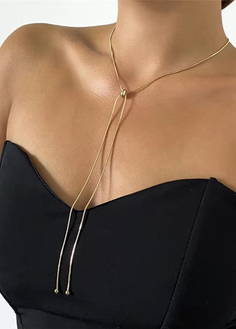 Цепочка-галстук женская с бусинками регулируется Fashion Jewelry (327430560)