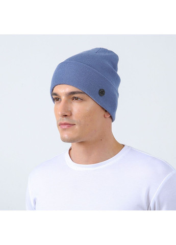 Шапка біні чоловіча віскоза синя RILEY 591-769 LuckyLOOK 591-769М (351902700)