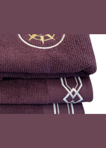 Набор полотенец Elegance Marine Bordeaux махровые 50-80 см,50-100 см,85-150 см Maison D'or сливовый