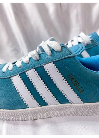 Комбіновані кросівки gazelle blue green v2 демісезон adidas 2826