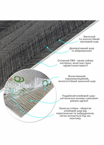 Самоклеющаяся виниловая плитка в рулоне 0,6*3m*2мм Мат SW-00002025 Sticker Wall (315791022)