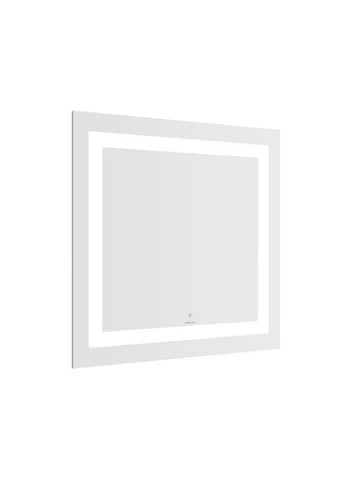 Зеркало для ванной LUNA с подсветкой, хром, подвесное, 80x70 см Volle (400740907)