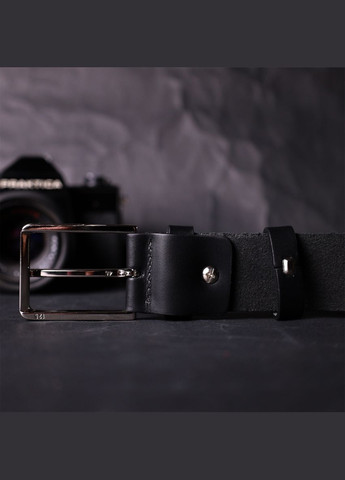 Чоловічий ремінь шкіряний брючний класичний 11676 Чорний Grande Pelle (303139194)